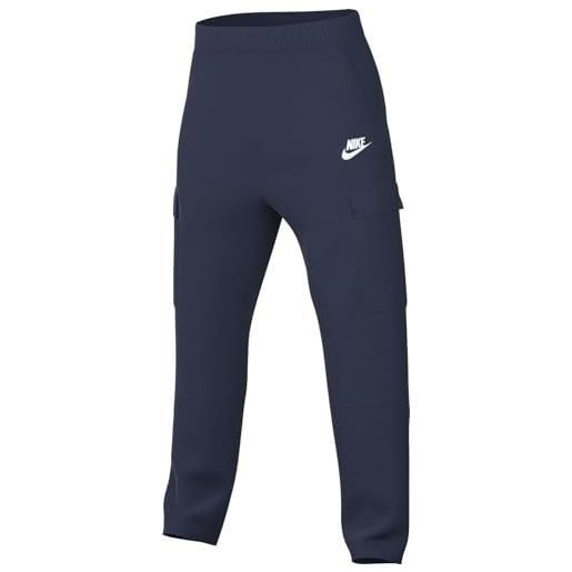 Nike dx0613-410 m nk club cargo wvn pant pantaloni sportivi uomo midnight navy/white taglia 3xl