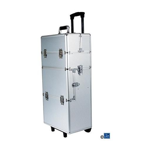 Phoenix - valigia in alluminio con ruote, modello grande per cane, 37 x 24 x 75 cm
