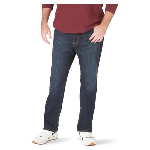 Lee jeans grandi e alti serie moderna extreme motion straight fit, gufo notturno, 52w x 30l uomo