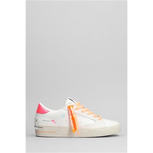 Crime sneakers in pelle bianca