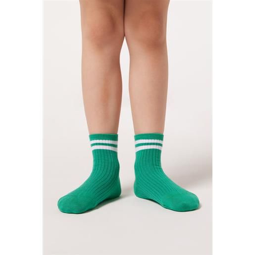 Calzedonia calze corte in fantasia da bambini verde