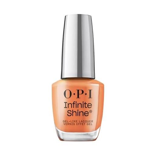 OPI infinite shine, smalto per unghie a lunga durata, bright on top of it, arancio, 15ml