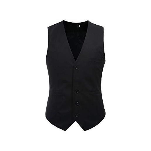 YOUTHUP gilet da abito da uomo slim fit elegante panciotto casual moda smanicato formale corpetto