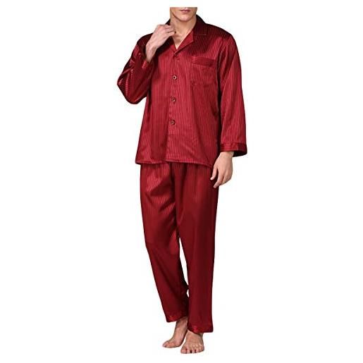 Allthemen pigiama 2 pezzi da uomo con pantaloni e tops a maniche lunghe pigiama set con stampa sleepwear sottile casual homewear tipo 10 s