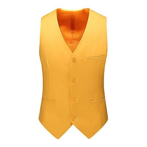 YOUTHUP youthop, gilet da uomo western gilet basic waistcoat regular design matrimonio rosa. L