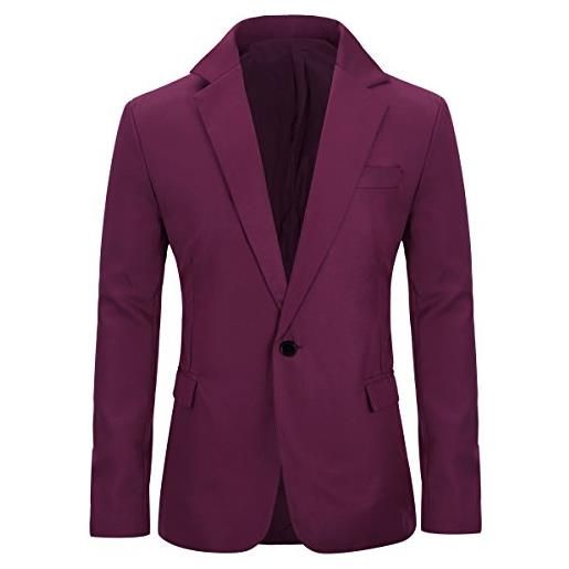 Allthemen giacche da uomo casual giacche da uomo slim fit blazer one button suit cappotto solid casual top