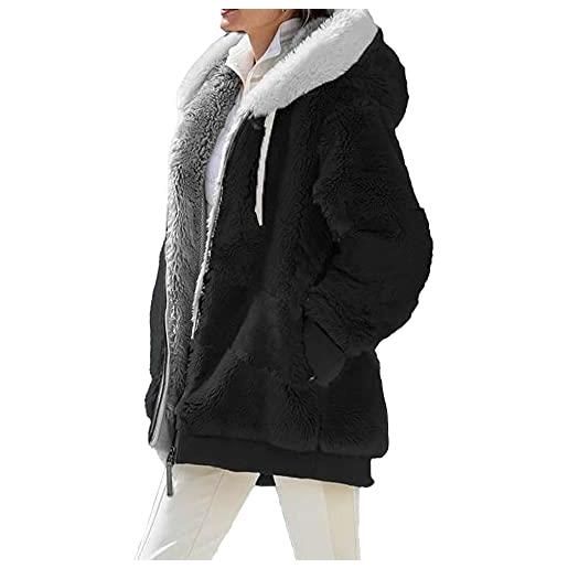 Kevaler felpa da donna cappuccio peluche primavera invernale autunno caldo cappotto maniche lunghe casuale fronte cerniera aperto giacca s-5xl