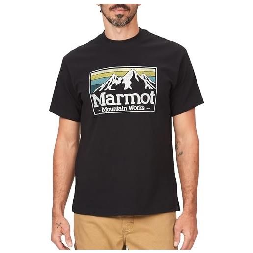 Marmot maglietta gradient, black, m