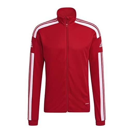 adidas squadra 21 training jacket, tracksuit jacket uomo, team power red/white, m tall