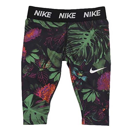 Nike - leggings da bambino dri-fit glow botanical allover print, bambini, 36e359, nero, 116