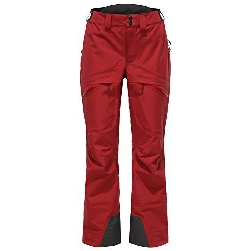 Haglöfs khione 3l proof, pantaloni donna, rosso mattone , l