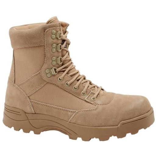 Brandit 9 eyelet tactical boots, military and boot uomo, cammello, 48 eu