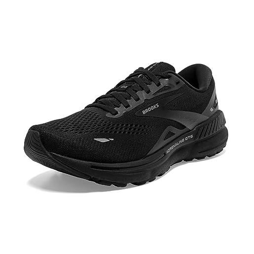 Brooks adrenaline gts 23, scarpe da corsa uomo, nero (black black ebony 1d), 46.5 eu