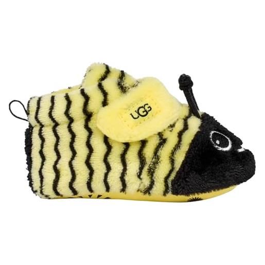 UGG bixbee bee stuffie, stivali alla moda unisex-bimbi 0-24, nero giallo, 16 eu