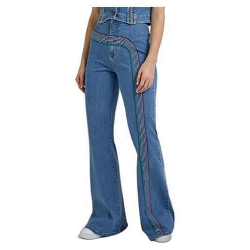 Lee pride super flare jeans, mid rainbow, 29w x 33l donna