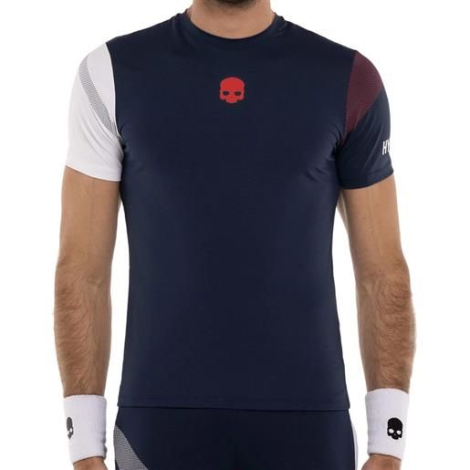 Hydrogen t-shirt da uomo Hydrogen sport stripes tech t-shirt - blue navy/white/red