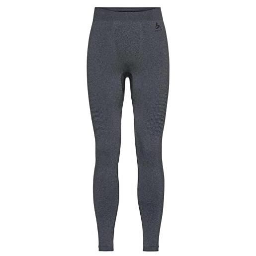 Odlo performance chaud eco tights, pantaloni uomo, opacity, grey melange - black, 2xl