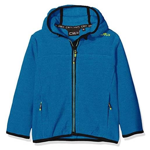 CMP knit tech 38h2174, giacca di pile bambino, blu (cyano), 176