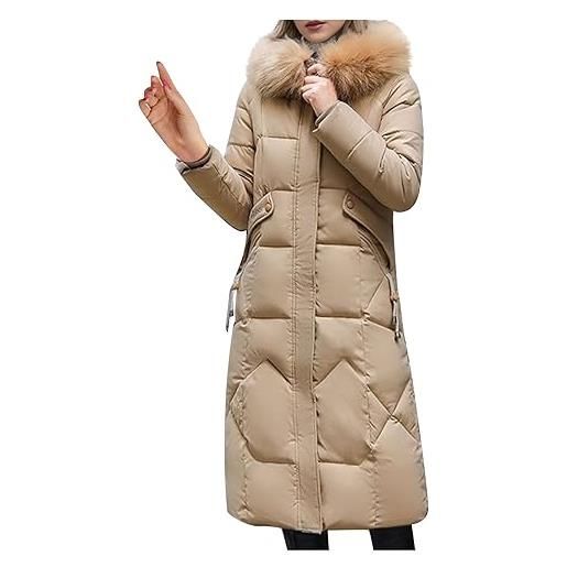 Generic piumini da donna inverno autunno manica lunga caldo piumini cappotti donna 2023 y2k, q-11 cachi, 3xl