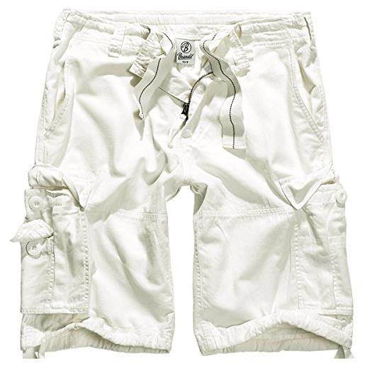 Brandit vintage short pantaloncini, bianco, m uomo
