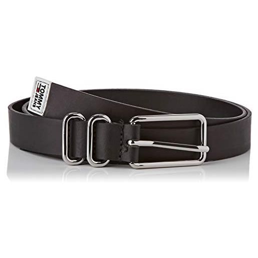 Tommy Jeans tommy hilfiger tjw double keeper belt 2.5 cintura, nero ((black bds), 6 (taglia produttore: 90.0) donna