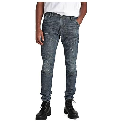 G-star raw jeans da uomo rackam 3d skinny fit, sole sbiadito ghiacciaio grigio, 36w x 32l
