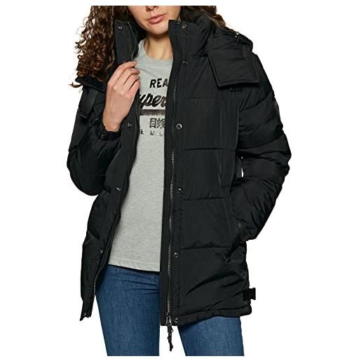 Superdry expedition cocoon parka giacca, nero, s donna