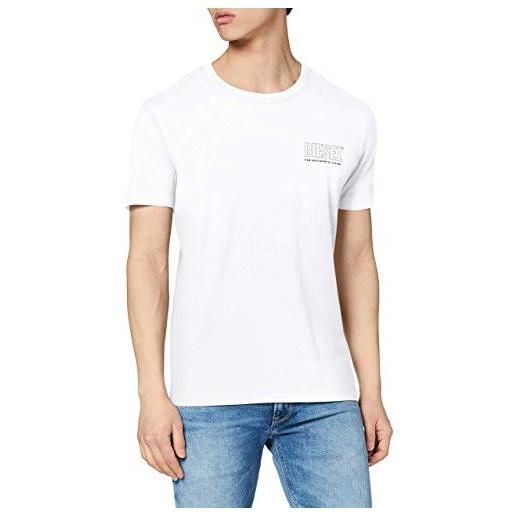 Diesel umlt-jake, t-shirt uomo, bianco (bright white 100/0qazn), l