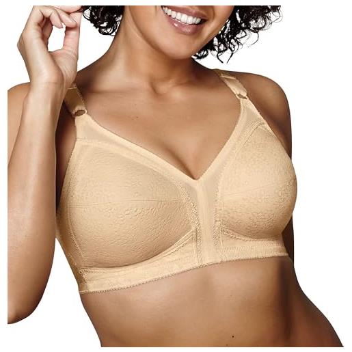 Playtex reggiseno senza fili da donna 18 ore di sostegno sensazionale us0020, beige naturale. , 3 b (taglia produttore: 34b)