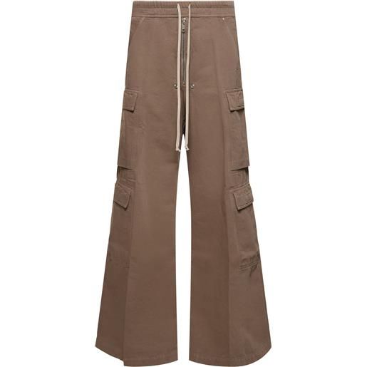 RICK OWENS DRKSHDW pantaloni double cargo jumbo belas in cotone