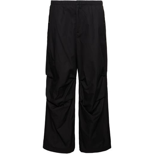 JIL SANDER pantaloni loose fit trousers in cotone washed