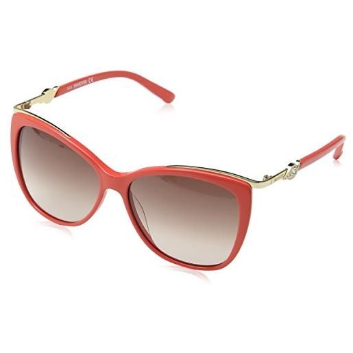 Swarovski sunglasses sk0104 66f-57-14-135 occhiali da sole, rosso (rot), 57 donna