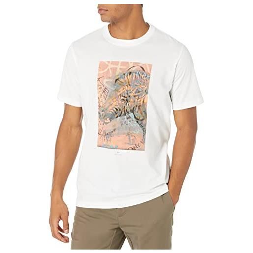 Paul Smith sony nec optiarc ps Paul Smith-maglietta da uomo reg fit graffiti t-shirt, bianco, m