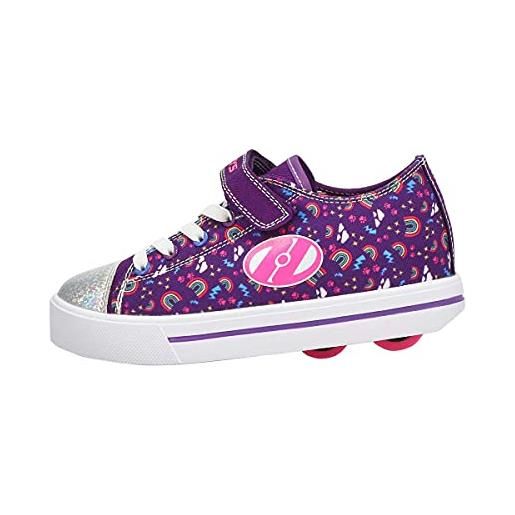 Heelys hly-g2w-8353, scarpe con le ruote, purple multi rainbow, 32 eu