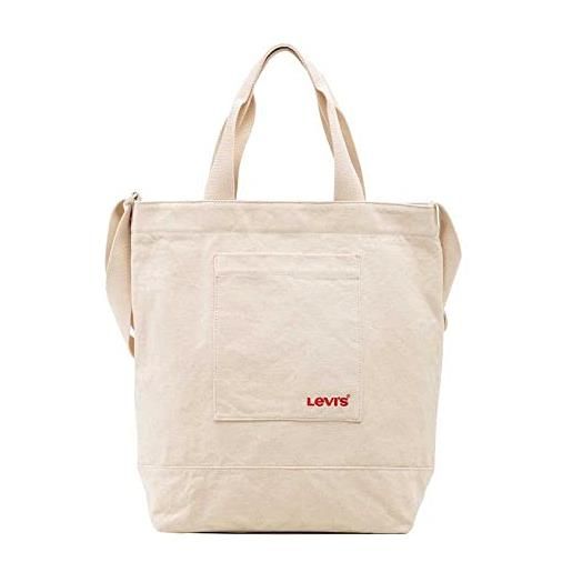 Levi's levis footwear and accessories icon tote, bags unisex-adulto, ecru, 36x13x40cm