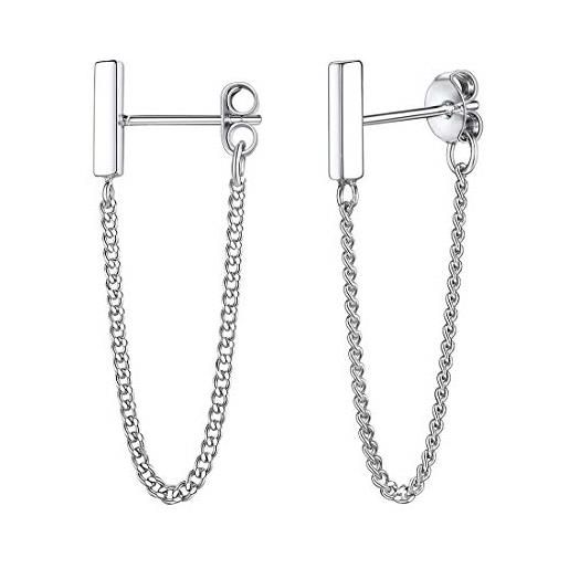 ChicSilver orecchini pendenti argento 925 lunghi, orecchini da donna, orecchini filo pendenti per valentino con confezione regalo da ChicSilver