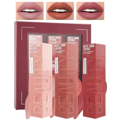 Lestpola set di rossetti liquidi opachi per donne, highly pigmented lip stain, super velvet color stay lip gloss, up to 16h wear lipgloss, long lasting waterproof, christmas makeup gift-set a