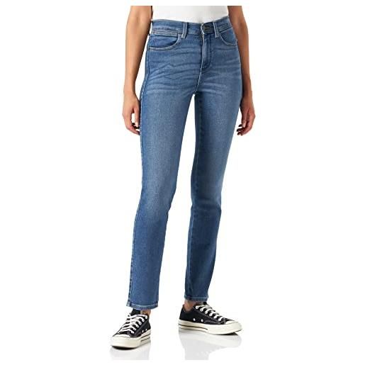 Wrangler slim jeans, blu aereo, 32w x 30l donna