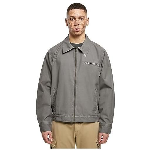 Urban Classics overdyed workwear jacket giacca, darkshadow, m uomo