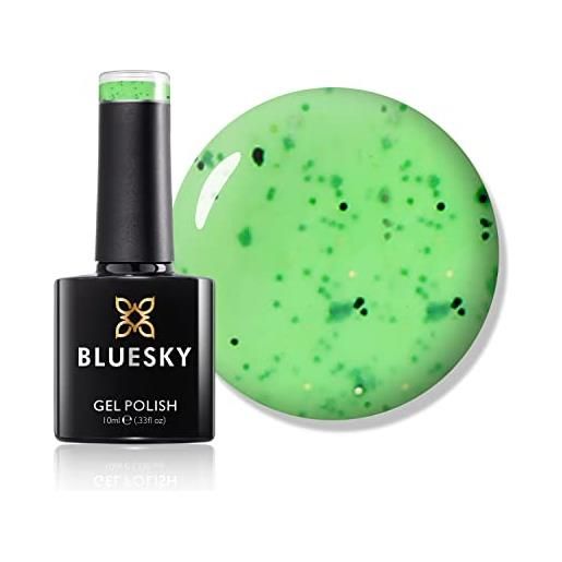 Bluesky smalto per unghie gel, mint mania, smoothie03, verde, nero (per lampade uv e led) - 10 ml
