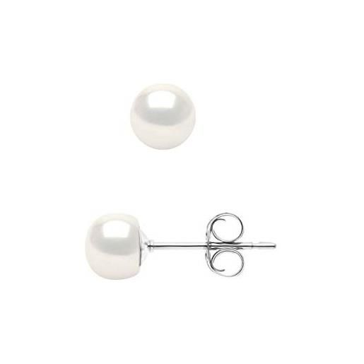 PEARLS AND COLORS NATURAL FINE PEARLS pearls & colors - orecchini vere perle di coltura di acqua dolce - qualità aaa+ - colore bianco naturale - argento 925 - gioiello da donna