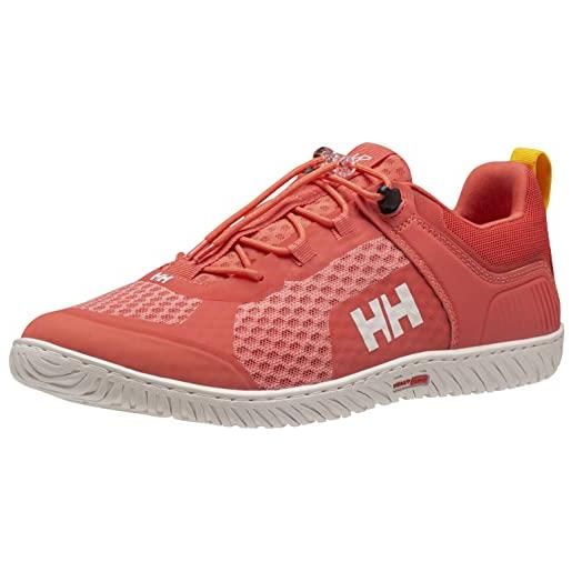 Helly Hansen w hp foil v2, scarpe da ginnastica donna, bianco hot coral off white, 38 2/3 eu
