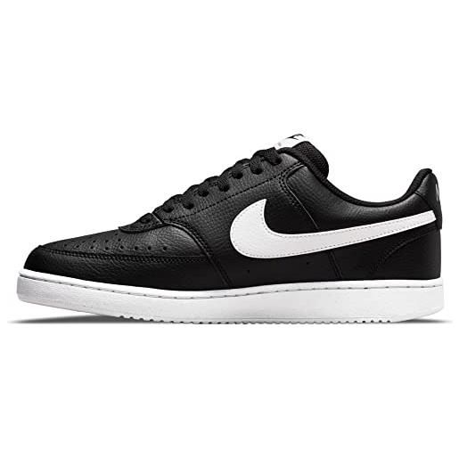 Nike court vision lo nn, scarpe da ginnastica uomo, black white black, 47.5 eu