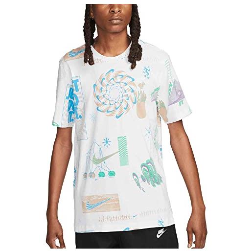 Nike t-shirt da uomo festival aop bianca taglia l cod fb9780-100