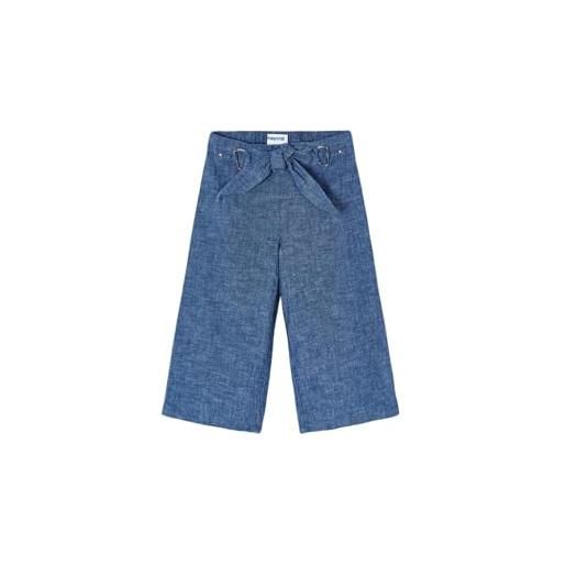 Mayoral pantalone lino per bambine e ragazze blu 4 anni (104cm)