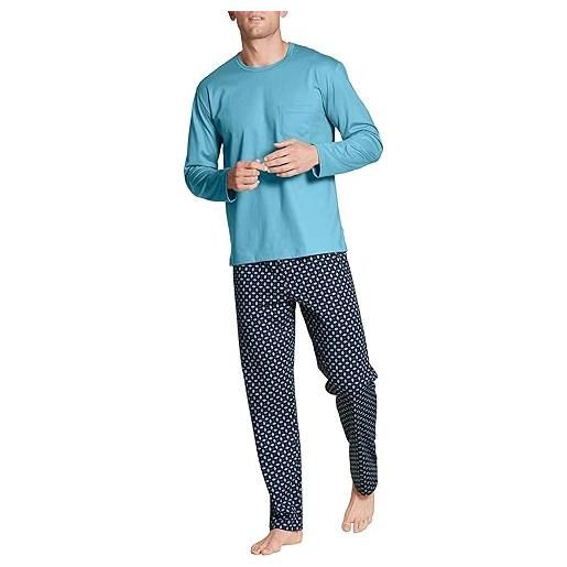 CALIDA relax imprint 2 set di pigiama, dolphin blue, m uomo