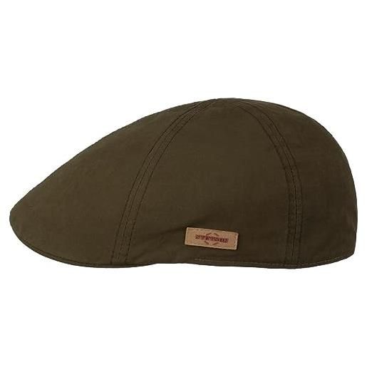 Stetson coppola texas waxed cotton wr uomo - cappello piatto con visiera, fodera, fodera autunno/inverno - s (54-55 cm) oliva