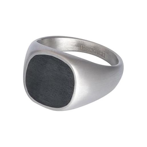 iXXXi uomo anello con sigillo rover argento matto | dimensione 22, acciaio inossidabile, nessuna pietra preziosa