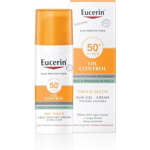 SUN OIL eucerin sun oil control gel-crema tocco secco fp 50+ protezione viso pelle grassa 50 ml