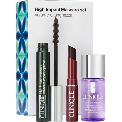 Clinique high impact mascara set - cofanetto make-up occhi e labbra